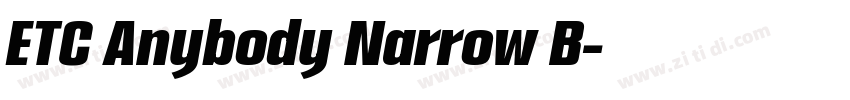 ETC Anybody Narrow B字体转换